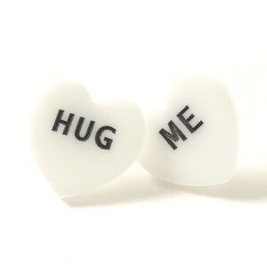 E Hyphen World Gallery BonBon Message Earrings White