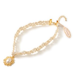Intricate Pearl Choker 2 Cream