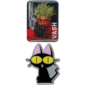 Trigun Vash the Stampede & Neko Pin Set