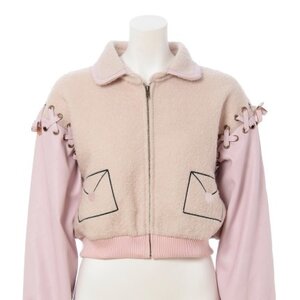 Swankiss Teddy Blouson Jackets Pink