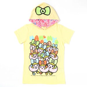 Mameshi Pamyu Pamyu Mossari Half Sleeve T-Shirt Hoodie Yellow