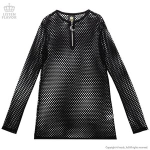 LISTEN FLAVOR Mesh Zip Top Black