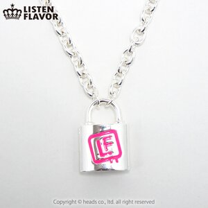 LISTEN FLAVOR Padlock Necklace Silver