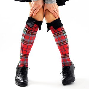 ERIMAKI SOX Checkered High Socks Red