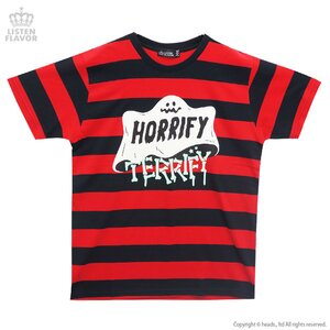 LISTEN FLAVOR Doki Doki Ghost Border Cutsew Black x Red