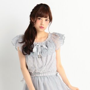 LIZ LISA Ballet Embroidery Top Gray