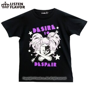LISTEN FLAVOR Ultimate Fashionista Junko Enoshima T-Shirt Black LL