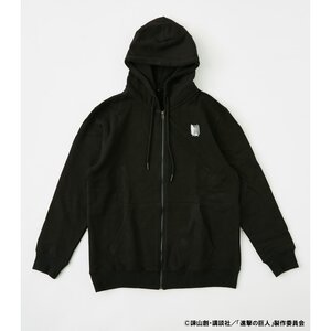 Attack on Titan R4G Survey Corps Black Zip Hoodie M