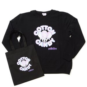 milklim Cotton Candy Big Sweater Black