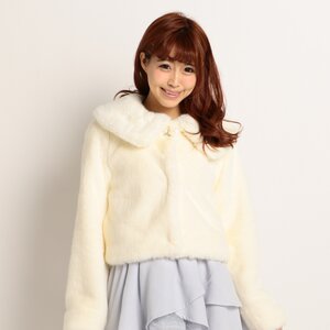 LIZ LISA Faux Fur Jacket Beige