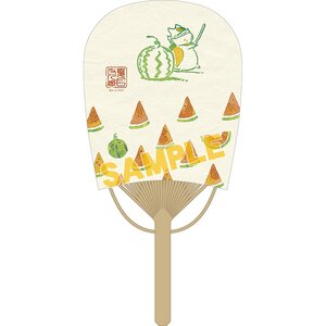 Natsume's Book of Friends Nyanko-sensei Mini Oval Fan Watermelon Cracking