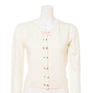 Swankiss Back Lace-up Cardigans White