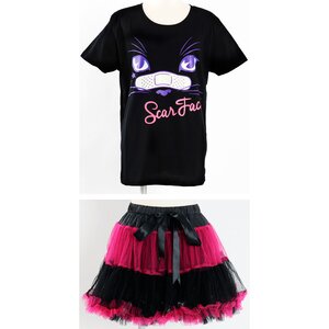 LISTEN FLAVOR Outfit Set (Cat Face ver.) Black/Black