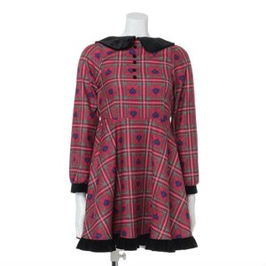 Swankiss Heart Checkered Dresses Red