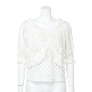 Swankiss Butterfly Chiffon Shirts White