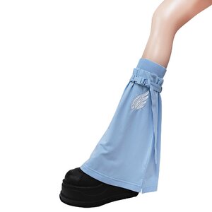 LISTEN FLAVOR Angel Wings Leg Covers w/ Belt Light Blue