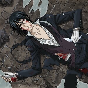 Black Butler Wounded Sebastian Wall Scroll