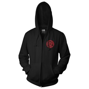 Naruto Shippuden Sasuke Sharingan Adult Zip Hoodie S