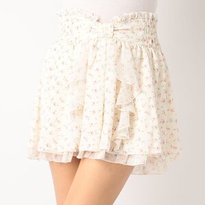 LIZ LISA Flower Chiffon Sukapan Skirt White