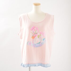 milklim Rocking Horse Frilly Tank Top Light Pink