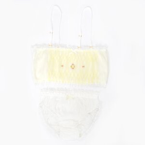 feast Blooming Flowers Bralette & Panty Set Yellow