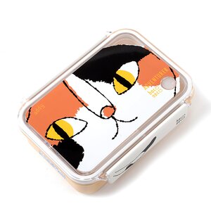 Cat Square Lunch Boxes Mike (Beige)