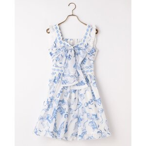 LIZ LISA Ribbon Pattern Dress Blue