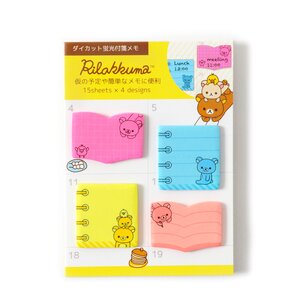 Rilakkuma Die Cut Neon Sticky Notes Yellow