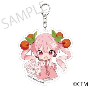 Sakura Miku x Hirosaki Sakura Story Die-cut Acrylic Keychain Shogetsu Blossoms Art by Kiya Machi