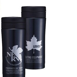 EVA & LOGOS Black Metallic Stainless Steel Thermos (350 ml) Silver