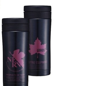 EVA & LOGOS Black Metallic Stainless Steel Thermos (350 ml) Red