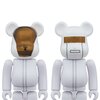 BE@RBRICK 100％ Daft Punk (White Suit Ver.) Guy-Manuel de Homem-Christo/Thomas Bangalter 2-Pack