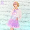 LISTEN FLAVOR Lace-up Tulle Frill Skirt