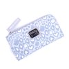 Hello Kitty Light Gray & White Leopard Half-Zip Wallet