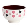 Polka Dots & Cats Lacquerware Soup Bowl