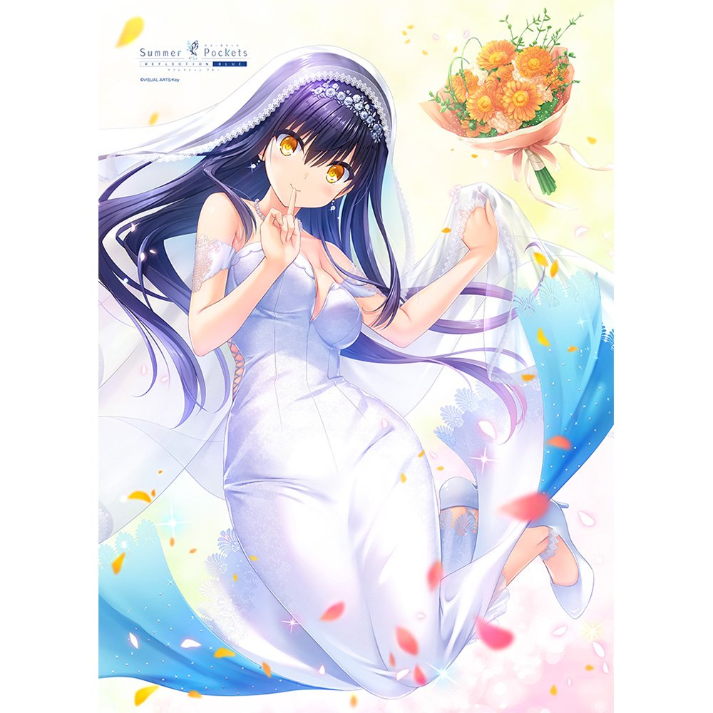 Summer Pockets Reflection Blue B2 Tapestry Kamome Kushima: Wedding  display picture 1