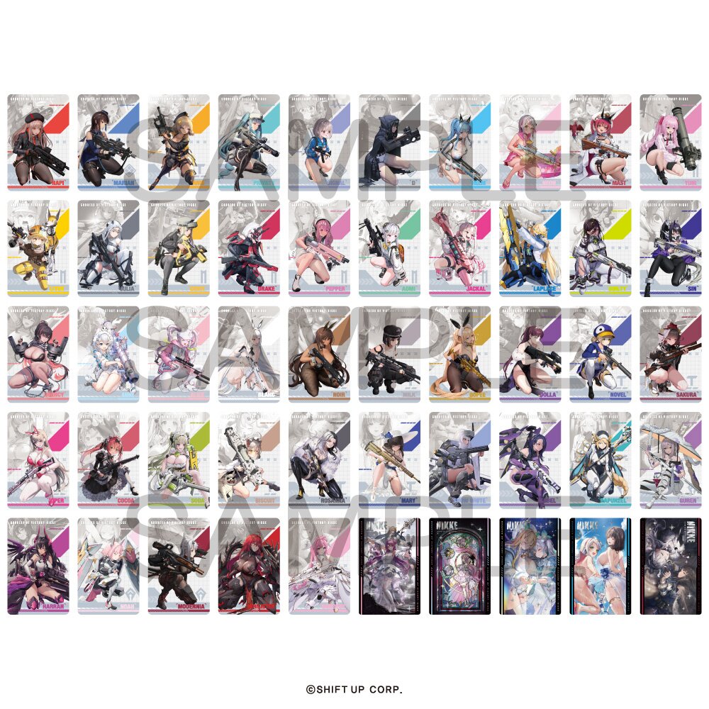 goddess of victory nikke gun girl metal card collection