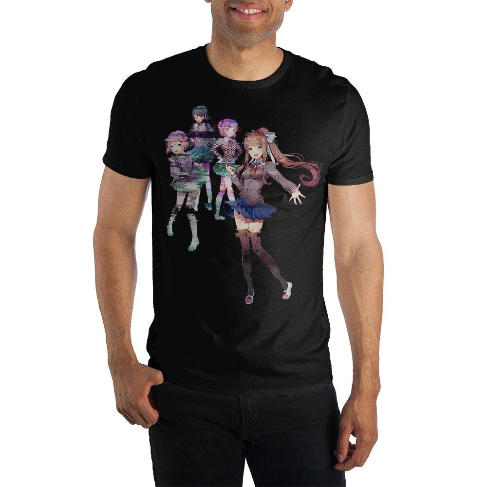 Doki Doki Literature Club Anime Cartoon Men's White Graphic Tee