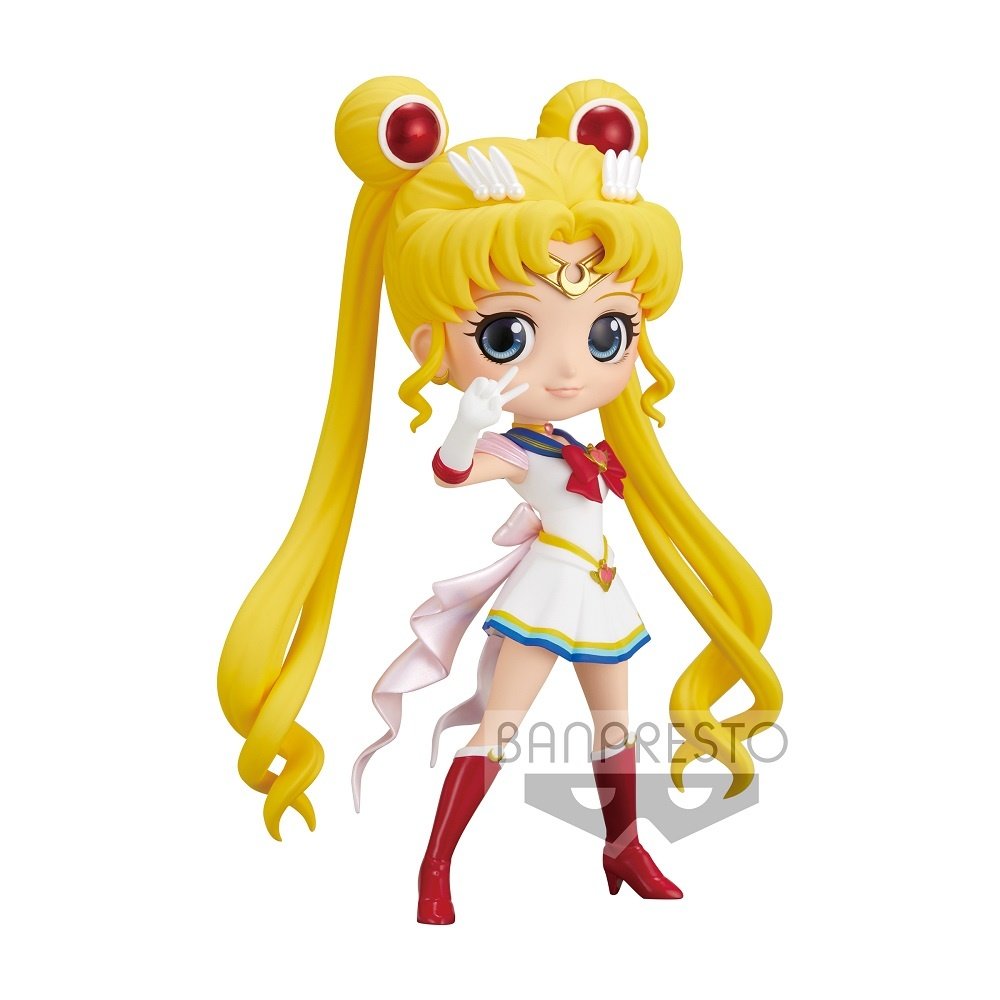 BANPRESTO Q Posket Sailor Moon Eternal Super Figur Set Mit 2 Japan 