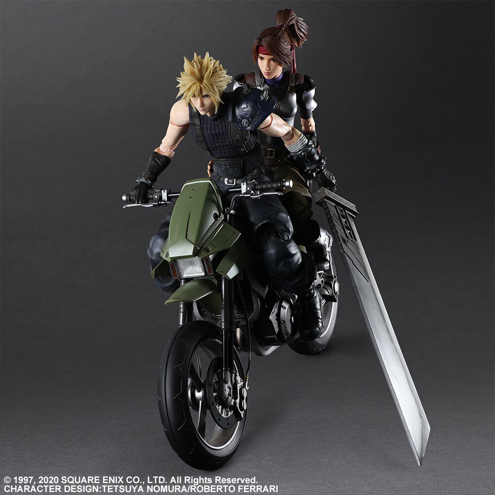 Play Arts Kai Final Fantasy VII Remake Jessie & Cloud & Motorcycle