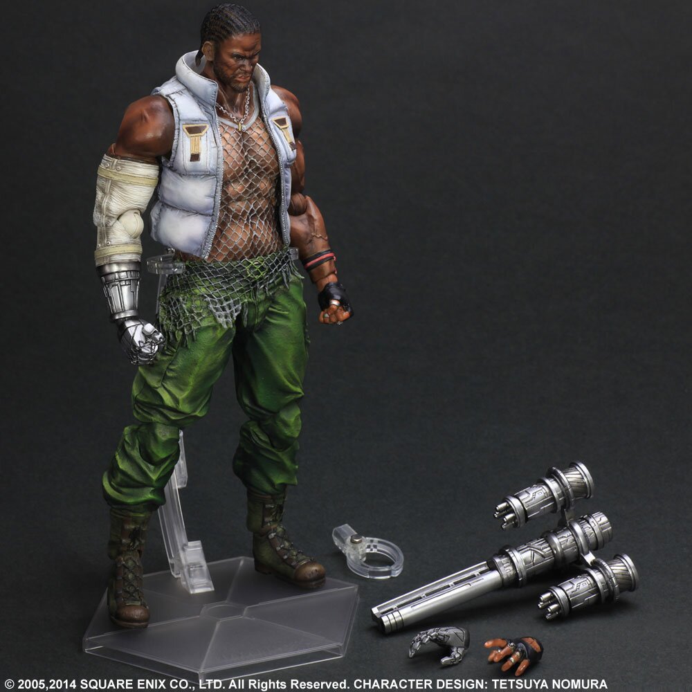 Play Arts Kai Final Fantasy 7 Barret Action Figure: SQUARE