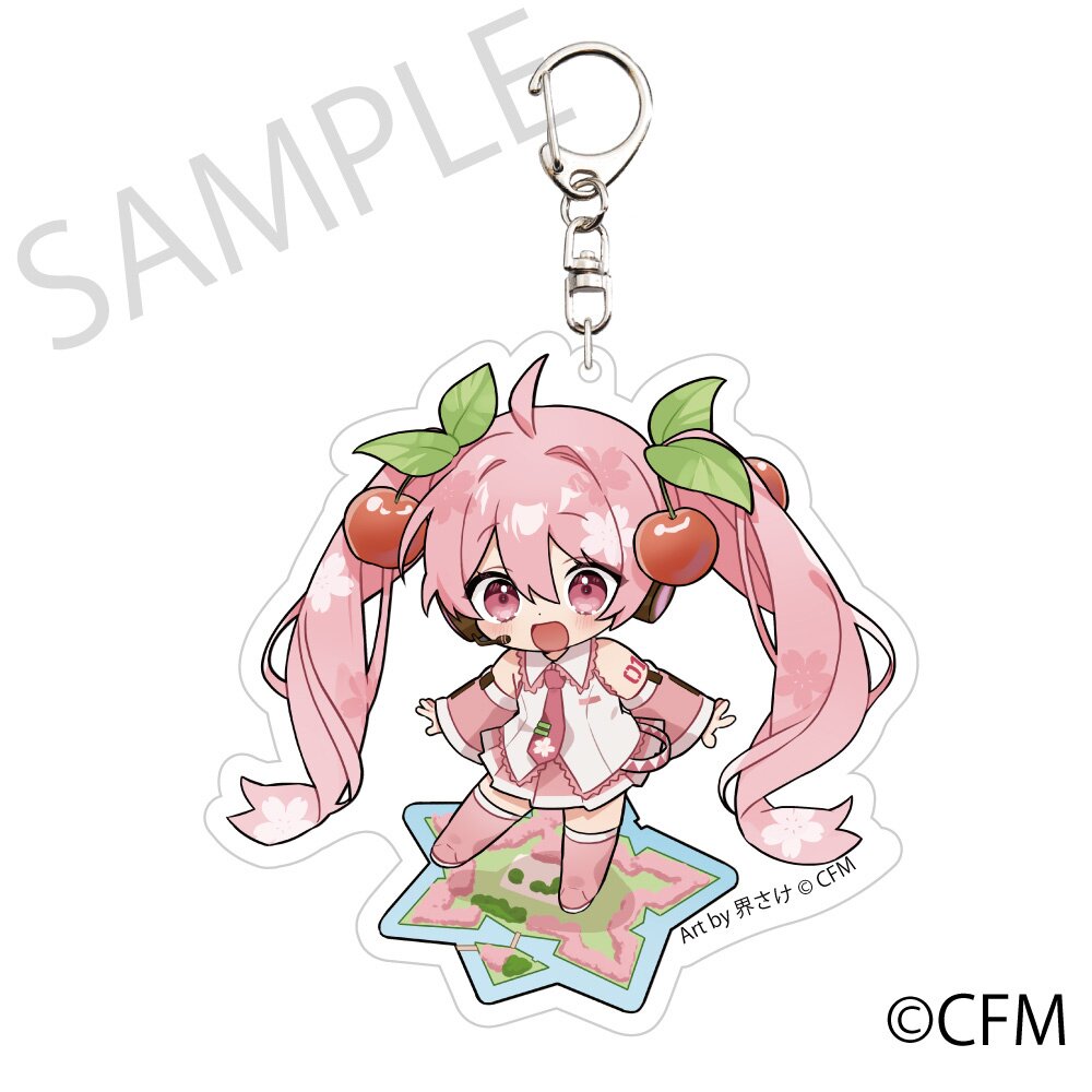 Sakura Miku x Hirohako 2024 Die-cut Acrylic Keychain - Tokyo