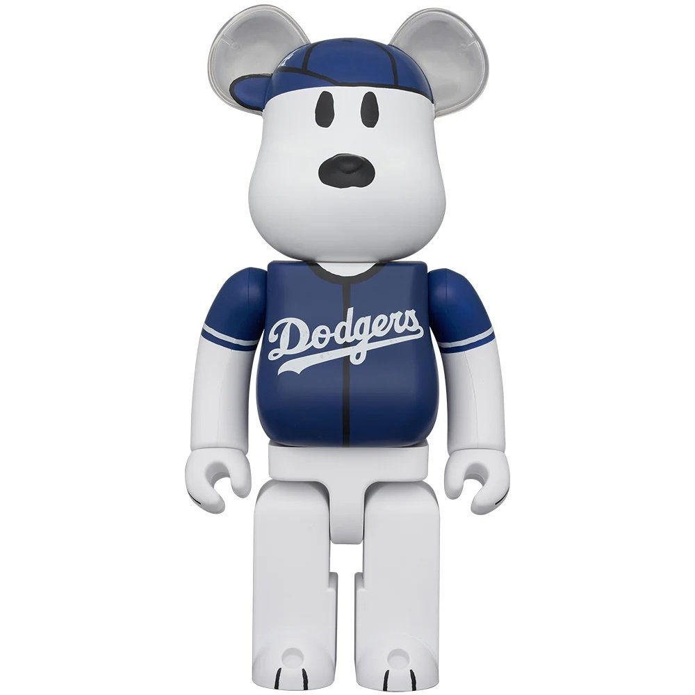 BE@RBRICK MLB x Peanuts Snoopy (Los Angeles Dodgers) 100％ & 400