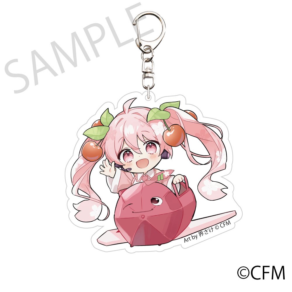 Sakura Miku x Hirohako 2024 Die-cut Acrylic Keychain - Tokyo Otaku