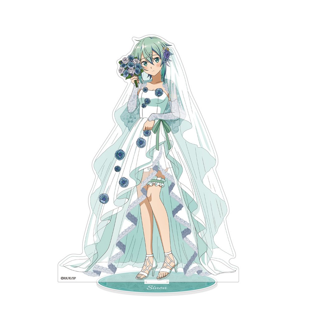 Sword Art Online Large Acrylic Stand Sinon: Wedding Dress Ver 