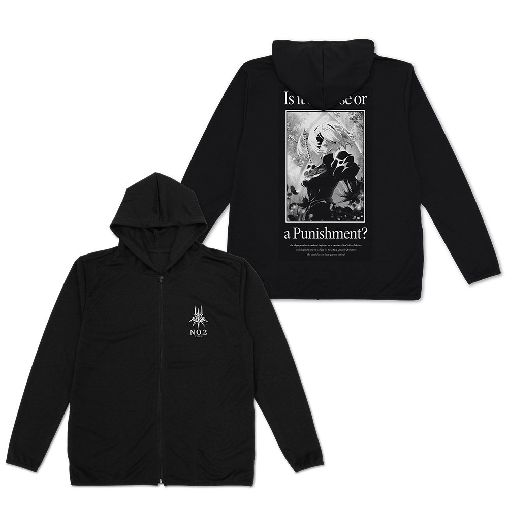 NieR Automata TGS グラフィックパーカー NieR: Automata Ver 1.1A 2B Dry Hoodie Black - Tokyo Otaku Mode (TOM)