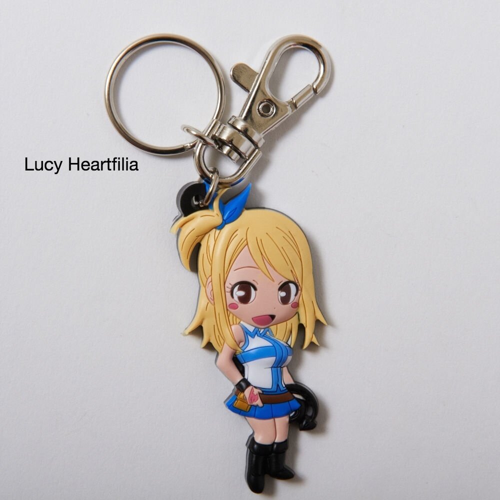 Fairy Tail Natsu Dragneel and Lucy Heartfilia chibi characters