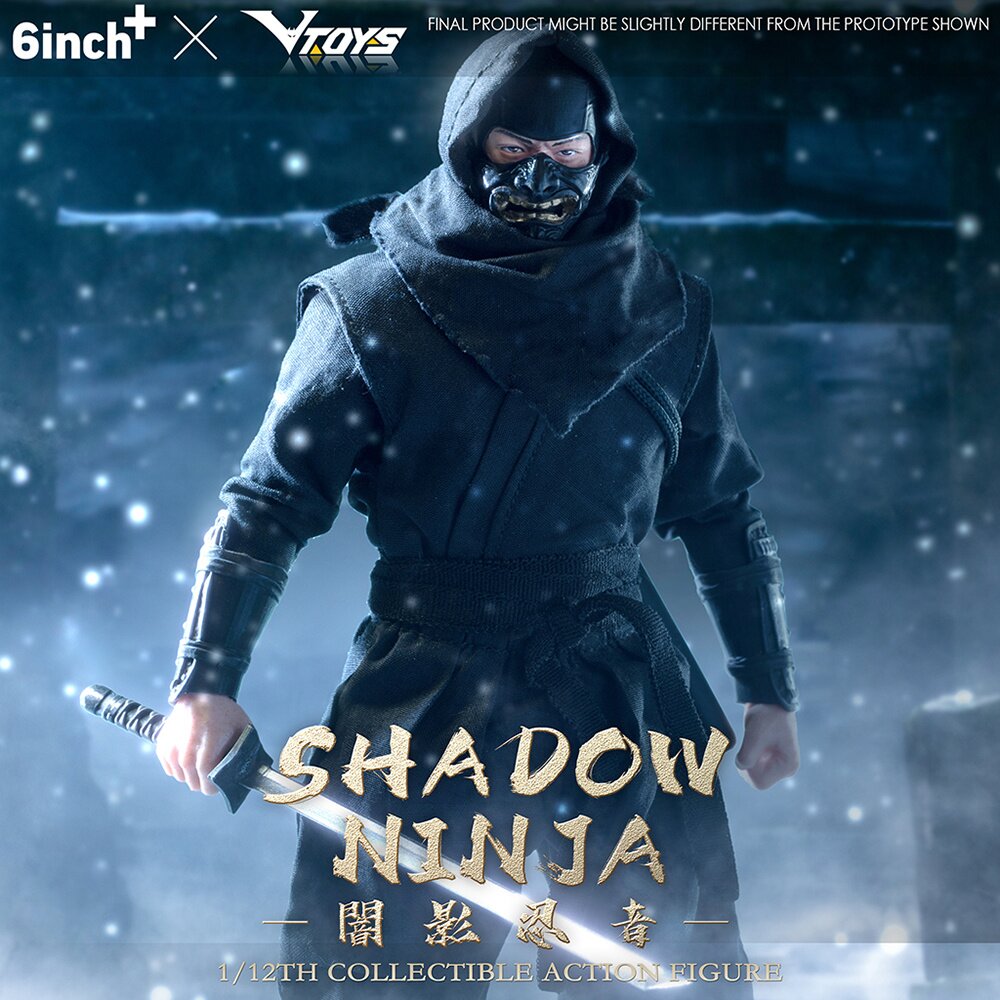 Shadow Ninja (Black) 1/12 Scale Action Figure: Vtoys - Tokyo