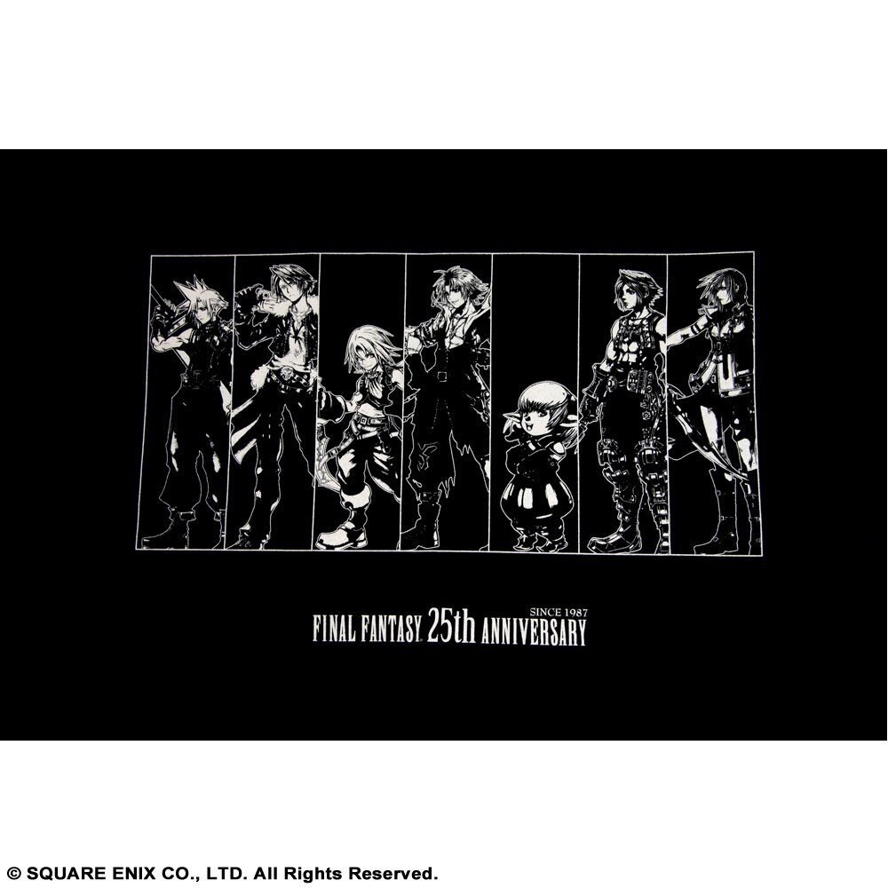 Final Fantasy 25th Anniversary Black T-Shirt: SQUARE ENIX