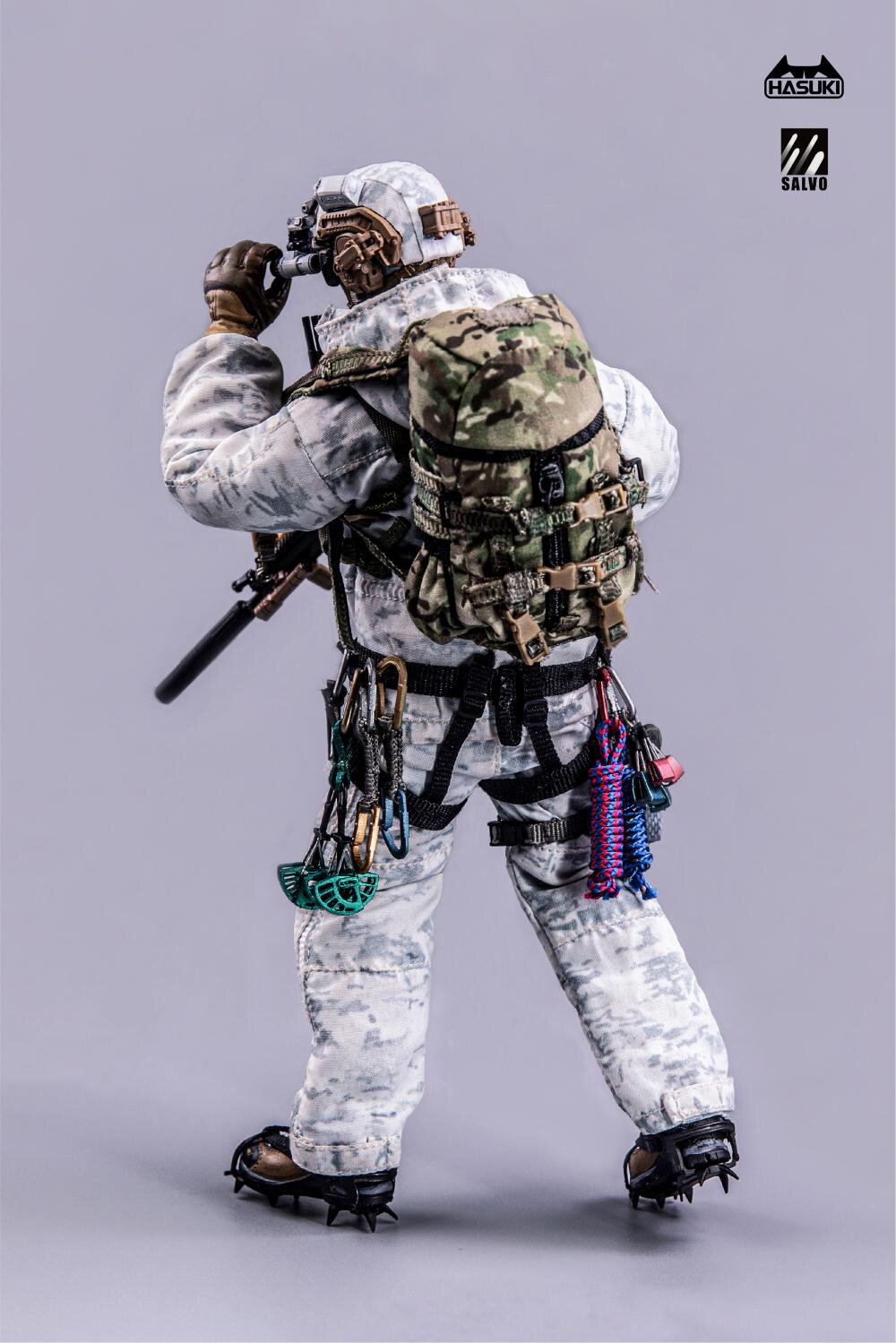 ミリタリー HASUKI SALVO Black Ops Unkown Operator Black Ops Salvo Series Unknown Operator 1/12 Scale Figure